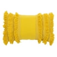 thumbnail image 2 of SAFAVIEH Grema 12" x 20" Solid Overcut Plush Pillow, Yellow, 2 of 5