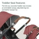 thumbnail image 4 of UPPAbaby Vista V2 Stroller/Convertible Single-to-Double System/Bassinet, Toddler Seat, Bug Shield, Rain Shield, and Storage Bag Included/Lucy (Rosewood Mélange/Carbon Frame/Saddle Leather), 4 of 5