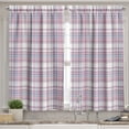 thumbnail image 2 of Ambesonne Checkered Valance & Curtain, Antique English Tile, 55"x30", Lilac Purple Pale Blue, 2 of 6