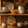 thumbnail image 5 of Ceramic Pumpkin Tableware Set for Thanksgiving - Festive Dinner Plate and Bowl Set for Holiday Decor - Versatile Serving Dishes for Seasonal Parties Home Kitchen Dining, 5 of 7