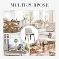 thumbnail image 4 of Set de 4 sillas de comedor COLAMY, tela beige, patas de madera, 4 of 5