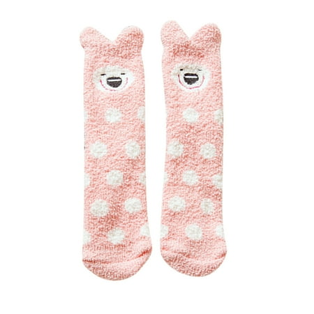 

1 Pair Of Women Casual Animal Print Cotton Pattern Lady Socks Tube Comfortable Socks