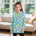 thumbnail image 3 of Xoenoiee Easter Egg Polka Point Print Long Hoodies for Girls Casual Hooded Sweatshirts Dress Oversized Long Sleeve Sweater Shirt Workout Sport Long Pullover with Big Pocket Fall Outfits, 9-10 Years, 3 of 7