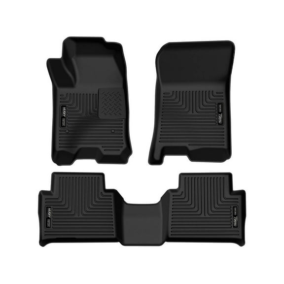 Husky Liners 54978 X-Act Contour Front & Second Seat Floor Liners Fits 2023-2026 Chevy Colorado & GMC Canyon Crew Cab 3 Pc Black