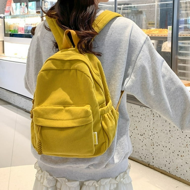 JAHH Walmart Deals Women's Corduroy Shoulder Backpack Vintage