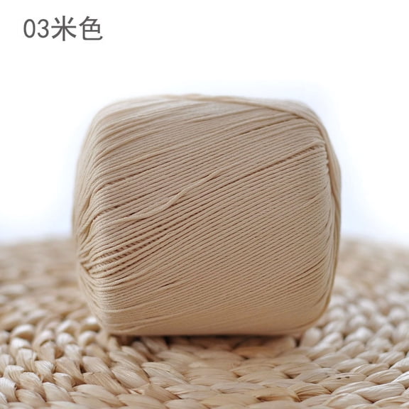 Namzi 80g Multicolor Crochet Thread Premium Cotton Thread for Detailed Handwork, Versatile Threadart Crochet Supplies,Beige