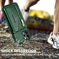 thumbnail image 6 of Dteck Card Holder Wallet Back Case for Apple iPhone 13 Pro 6.1-inch,Shockproof Rubber Silicone Bumper PU Leather Card Pocket Hybrid Protective Kickstand Cover with Cross Body Shoulder Strap,Green, 6 of 9