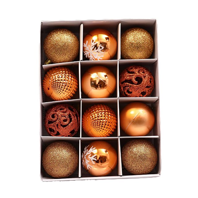 Bola de Navidad pintada con galvanoplastia, decoración navideña, bola transparente con purpurina, adornos para árboles de Navidad, bola hueca Wmkox8yii gf7770
