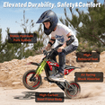 thumbnail image 5 of TOKTOO 36V Electric Dirt Bike for Kids, Peak 700W Kids Electric Dirt Bike, Gift for Boys Girls Aged 4-10Y, 3 Speed Modes, Max 15.5 MPH,13.7 Miles Long Range, 3 Headlight Modes, Red, 5 of 8