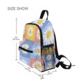 thumbnail image 3 of FORMRS School Backpack with Front Zippered Pocket 12" Elementary Student Travel Daypack, Light Blue Daisy, 3 of 6