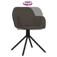 thumbnail image 5 of vidaXL Swivel Dining Chairs 2 pcs Dark Grey Velvet, 5 of 5