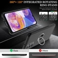 thumbnail image 5 of Galaxy A23 5G Case, Samsung Galaxy A23 5G Case with HD Screen Protector, Shockproof Samsung A23 Case with 360° Magnetic Ring Holder Kickstand Phone Case for Samsung A23 5G Black, 5 of 14