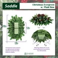 thumbnail image 3 of Sympathy Silks Artificial Cemetery Flowers Christmas Evergreen with Plaid Bow Saddle for Headstone, 3 of 6