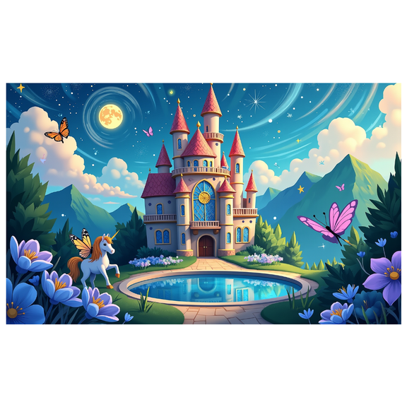 LUUFILx Fantasy Castle Backdrop Banner for Events and Decorations Enchanting Scenic Background for Fairytale Parties Imaginary Celebrations Photography Props