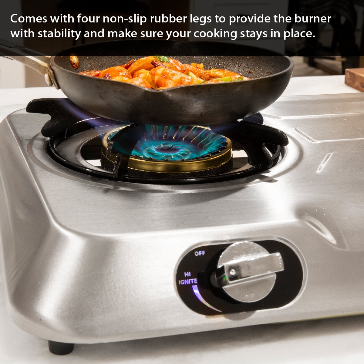 Barton 2 Burner Propane Stove, Portable Stainless Steel Auto Ignition Gas Cooktop, Included Gas Pressure Regulator, Suitable For Backyard Patio Cooking Home Brewing Canning Turkey Frying