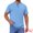 Light Blue, variant on DARING DIVA Men's Casual Summer Short Sleeves Button Henley Basic Tee M Blue
