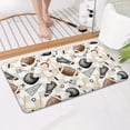 thumbnail image 4 of Football Equipment Checkered Pattern Bathroom Rugs Mat,Non Slip Microfiber Bathroom Rug,Rubber Backing,Soft Bathroom Mats for Bathroom Floor,Tub and Shower,17x30in(43x75cm), 4 of 5