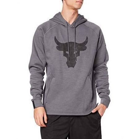 Under Armour Mens PROJECT ROCK Hoodie Sweatshirt Pitch Gray/Black S 1362104-012