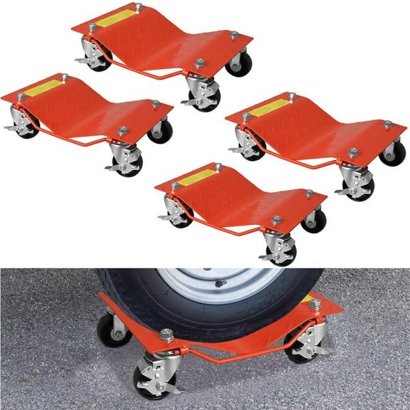 Wheel Dollies Set of ,Car Moving Dolly Heavy-Duty, Car Dolly Set for Moving Vehicles Trailers, Motorcycles, and Boats,Vehicle Dolly