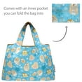 thumbnail image 4 of Wrapables Large & Small Foldable Tote Nylon Reusable Grocery Bags, Set of 2, Silly Owls, 4 of 4
