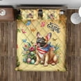 thumbnail image 4 of French Bulldog Celebrates Spring and Enjoys a Happy Easter Quilt Bedding Set Dog Lover Gifts 1 Blanket Bed Cover 2 Pillowcases - 02001, 4 of 5