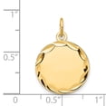 thumbnail image 2 of 14 Carats Or Jaune.027 Calibre de Pendentif Pendentif Disque Rond Gravable, 2 of 6