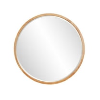 Tyler Dillon Light Oak Wood Framed Beveled Wall Mirror