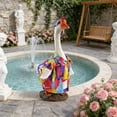 thumbnail image 3 of Porch Goose Costume Set - White Goose Decorated Shirt for Outdoor Garden, Courtyard & Lawn Goose Statues, Durable Fabric Outfit for Festive & Daily Decor, Perfect Goose Accessory, 23in, C, 3 of 7