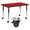 Red, variant on Flash Furniture Mobile 24''W x 48''L Rectangular Oak HP Laminate Activity Table - Standard Height Adjustable Legs