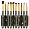 thumbnail image 1 of Set de brochas de maquillaje Docolor de 10 piezas con estampado de calaveras de primera calidad, 1 of 8