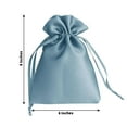 thumbnail image 3 of Efavormart 12 Pack Dusty Blue Satin Wedding Party Favor Bags, Drawstring Pouch Gift Bags 6"x9", 3 of 5