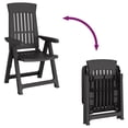 thumbnail image 4 of vidaXL Garden Reclining Chairs 2 pcs Anthracite PP, 4 of 5