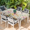 thumbnail image 2 of Wildflowers Table Cloths for 4 Foot Rectangle Tables, Spring Vintage Tulip Butterfly Floral Leaf Patio Waterproof Elastic Fitted Tablecloths, Washable Rectangular Table Cover for Camping, 2 of 8