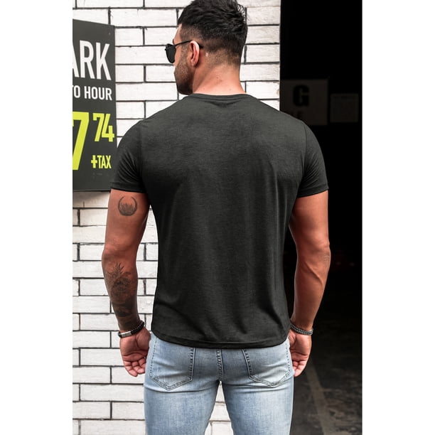 ABPHQTO Camiseta de Hombre Gris I'M THE ONLY BOSS Print Men