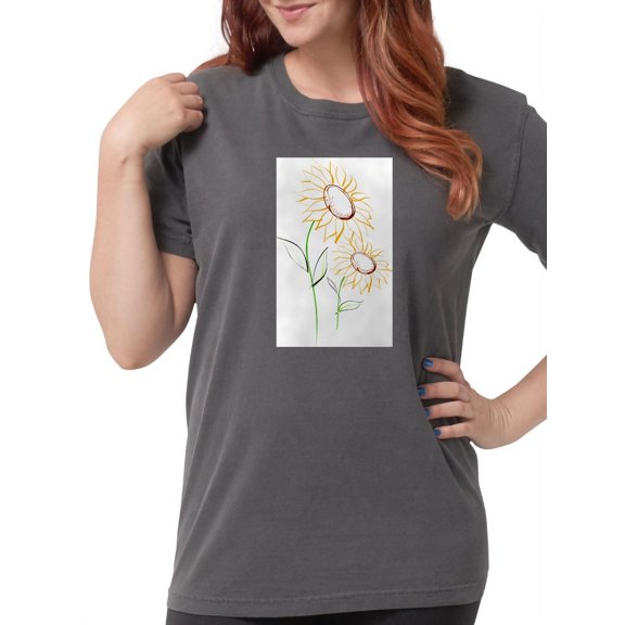 CafePress - Sunflowers2 67 Womens Comfort Colors Shirt - Womens Comfort Colors® Shirt