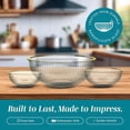 thumbnail image 3 of COOK WITH COLOR Glass Mixing Bowls with Lids for Baking and Meal Prep, Fluted Gold Rim, 12-Piece, 3 of 7