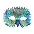 thumbnail image 3 of Halloween Multifunción Media Face Cover for Party Supplies Cosplay Verde, 3 of 8
