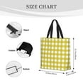 thumbnail image 4 of Vsdgher Yellow Checkboard print Tote Bag for Women Shoulder Bag with Zipper Large Shoulder Bag Handle Handbag Portable Washable for Travel, Work, 4 of 8