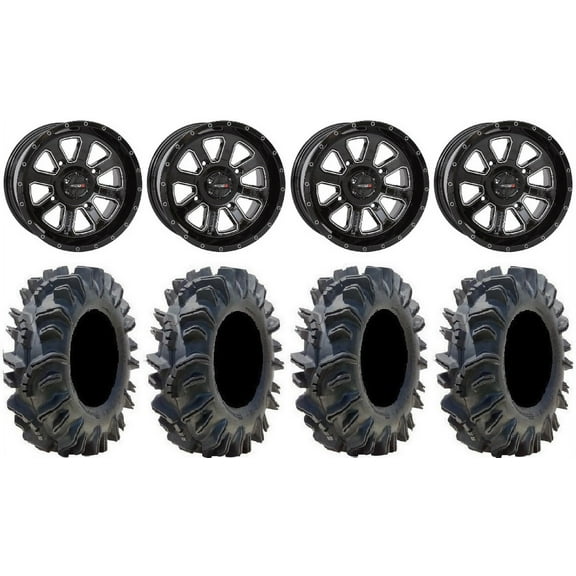 System 3 ST-4 Black 14" Wheels 29.5" Terminator Tires Polaris RZR XP 1000 / PRO XP / Ranger XP 900/1000