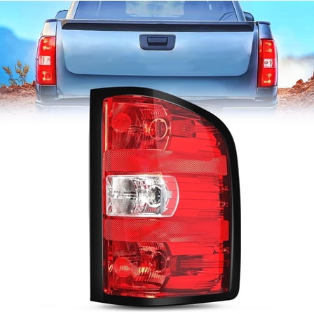 Nilight Passenger Side Taillight Assembly for 2007 2008 2009 2010 2011 2012 2013 2013 2014 Chevy Silverado 1500 2500HD 3500HD 2007-2013 GMC Sierra 3500HD Rear Lamp w/Bulbs and Harness