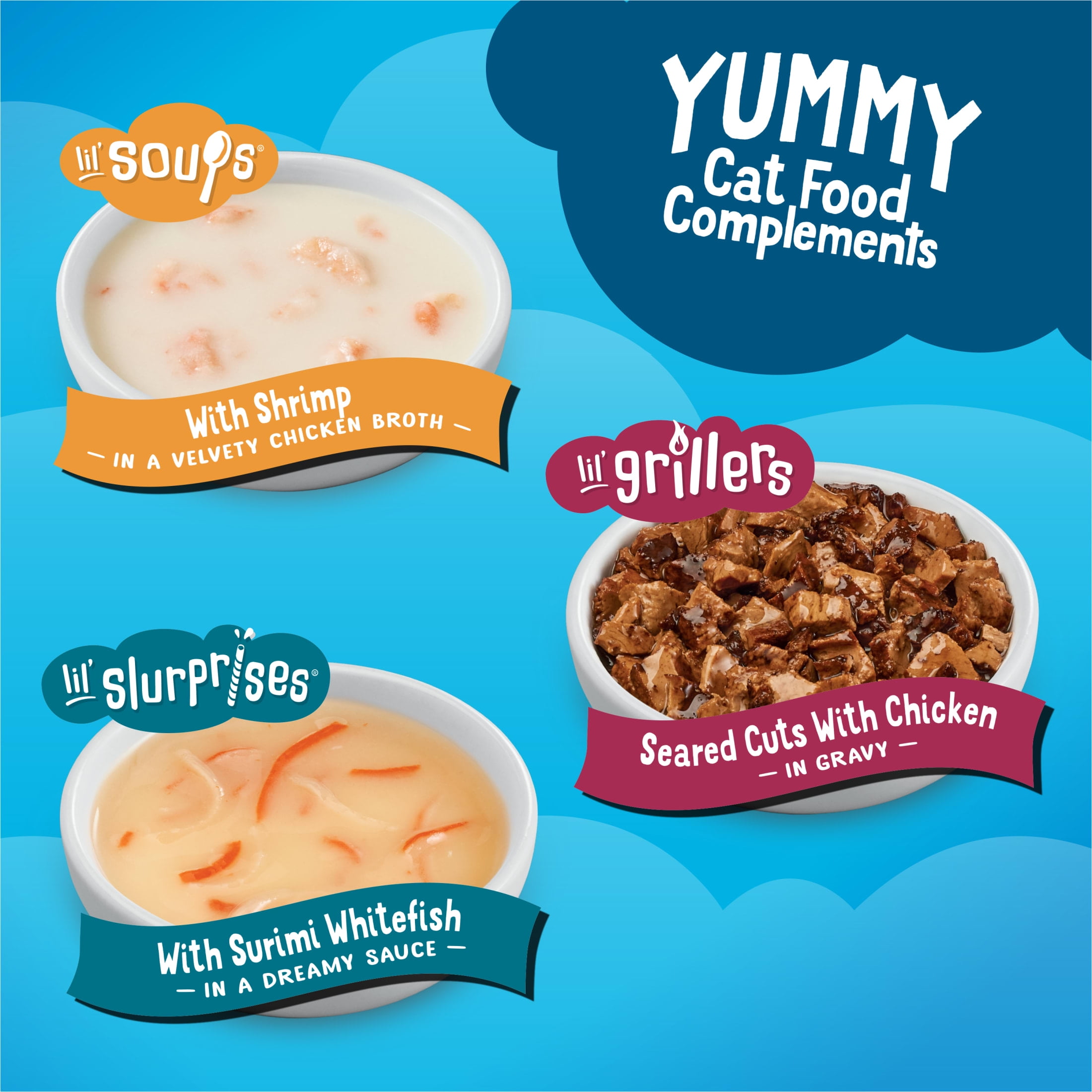 (3 pack) Purina Friskies All-Star Faves, Variety Pack, Gravy, Cat Food Complement, 8 Pack