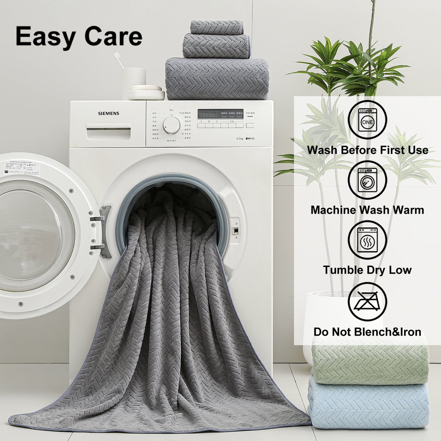 Beartech 8 Piece Bath Towel Set |2 Oversized Large Bath Towels Sheet, 2 Hand Towels & 4 Washcloths| Ultra Soft Towel Set Highly Absorbent Quick Dry Hotel Towel Collection