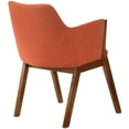 thumbnail image 5 of Renzo Orange Fabric and Walnut Wood Dining Side Chairs - Set of 2, 5 of 8