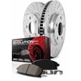 thumbnail image 1 of Power Stop Brake Kit K156 1-Click Brake Kit; Carbon Fiber Ceramic Brake Pads; 11.81 Inch Silver Zinc Plated Cross-Drilled And Slotted Rotor; With Rotor/Brake Pad/Hardware, 1 of 9