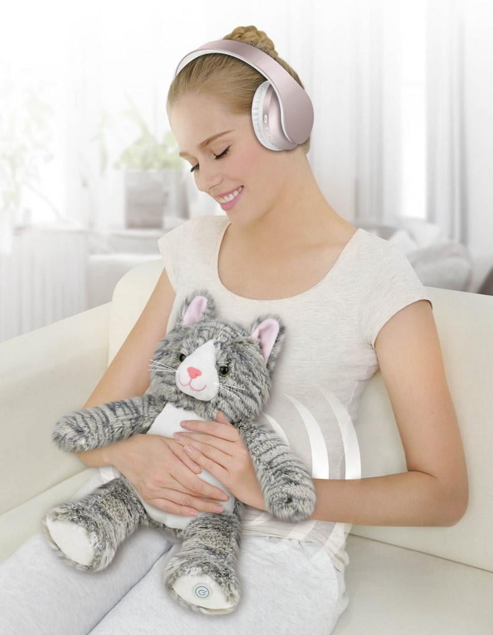 Health Touch Huggable Massager Gift with Relaxing Vibration, for Neck and Back Massager - Cat