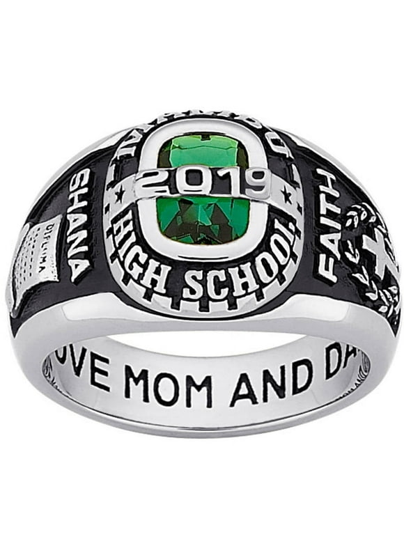 Order Now for Graduation, Freestyle Women's Sterling Silver -Bridge Classic Class Ring, Personalized, High School or College