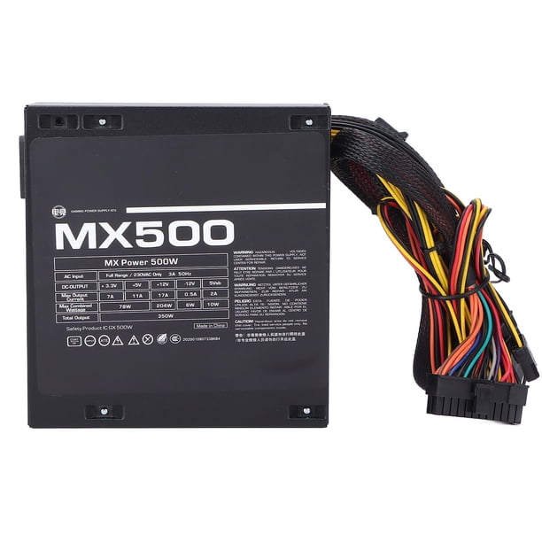 Fuente de alimentación para PC con clasificación de 350 W, resistencia a la temperatura de 105 °, fuente de alimentación pasiva para PC ATX‑350 W para computadora de escritorio, 230 V