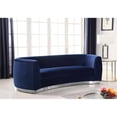 thumbnail image 3 of Meridian Furniture Julian Navy Velvet Sofa, 3 of 9
