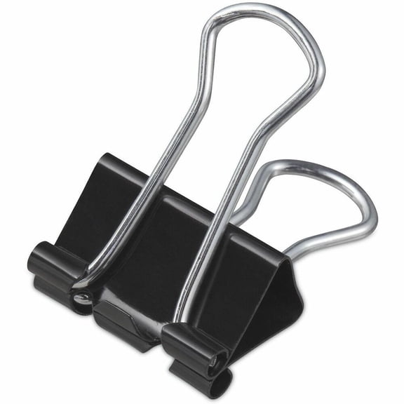 Universal UNV10200 Small Binder Clips, Zip-Seal Bag, 3/8 Inch Capacity, 3/4 Inch Wide, Black, 36 count