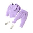 thumbnail image 4 of YOUYEDIAN Newborn Baby Girls Sweatsuit Cute Mini Hoodie Pullover+Sweatpants Outfits Infant Fall Winter Fashion Tracksuit Set Clothes (Purple, 3-6 Months), 4 of 8